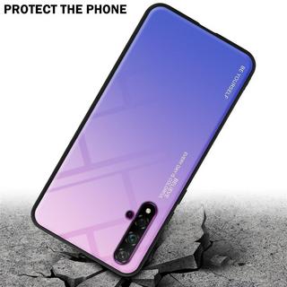 Cadorabo  Housse compatible avec Honor 20 / 20S / Huawei NOVA 5T - Coque de protection bicolore en silicone TPU et dos en verre trempé 