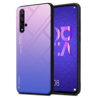 Cadorabo  Housse compatible avec Honor 20 / 20S / Huawei NOVA 5T - Coque de protection bicolore en silicone TPU et dos en verre trempé 