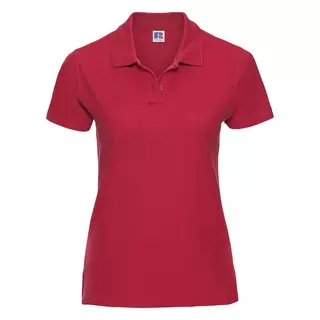 Russell  Europe WomensLadies Ultimate Classic Cotton Short Sleeve Polo Shirt Rot Bunt