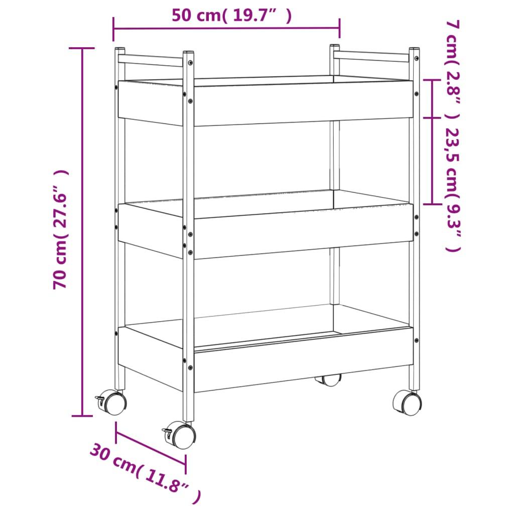 VidaXL carrello da cucina Legno multistrato  