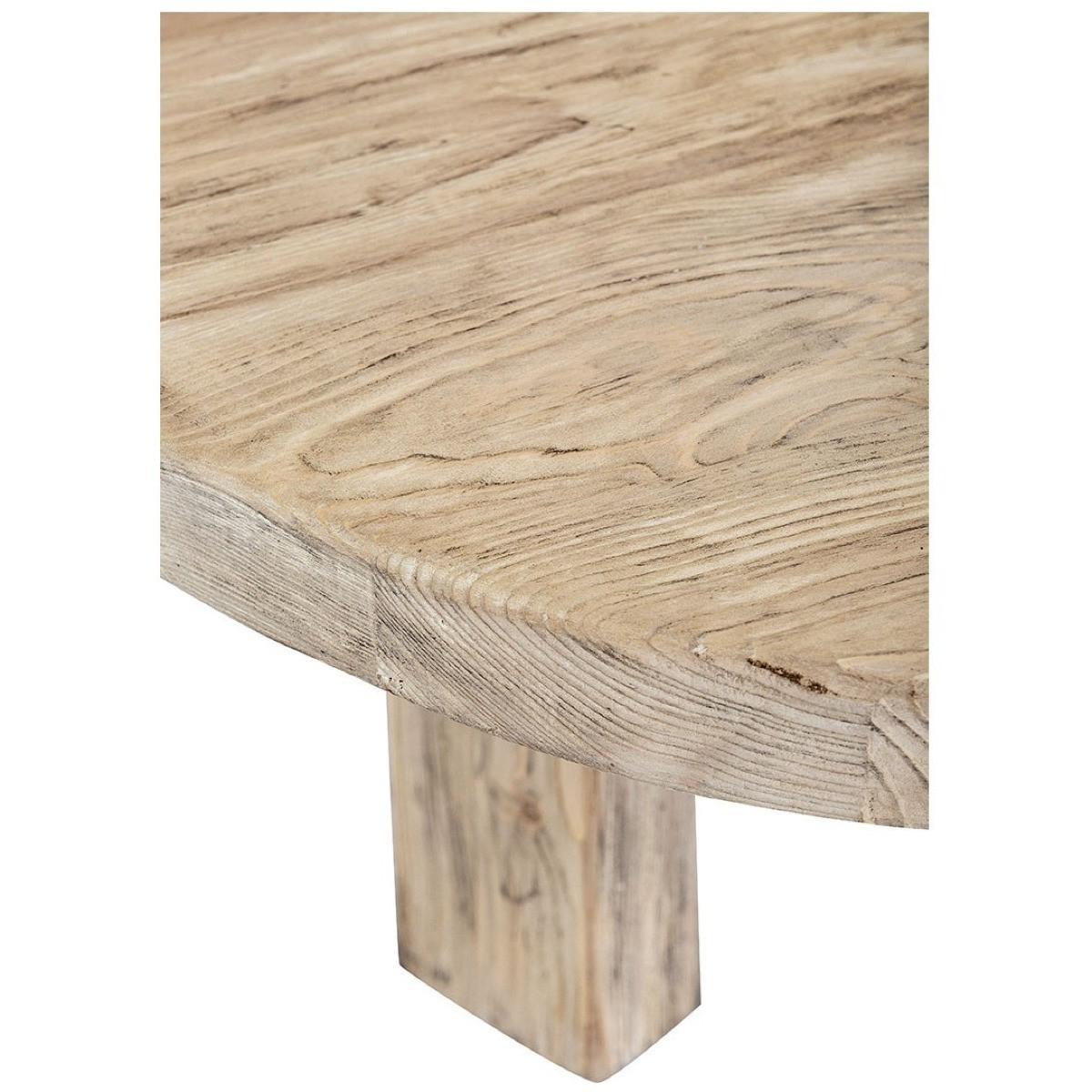 Blanc d'Ivoire Tavolino Bao in legno di olmo riciclato naturale 105  