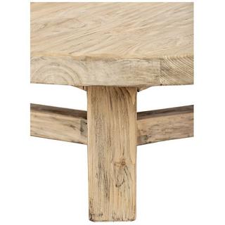 Blanc d'Ivoire Tavolino Bao in legno di olmo riciclato naturale 105  