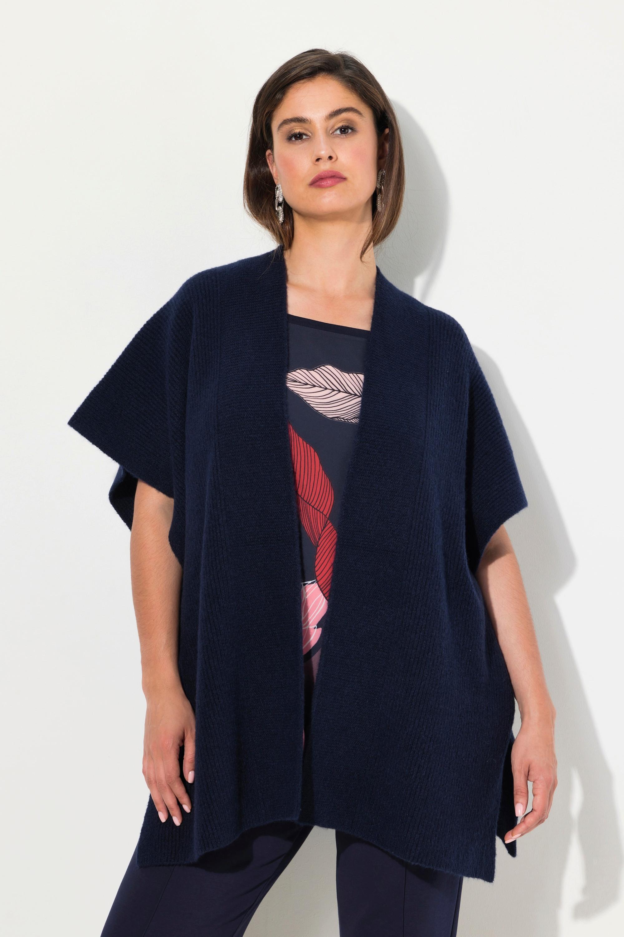 Ulla Popken  Cardigan oversize. Manches longues et coupe ouverte 