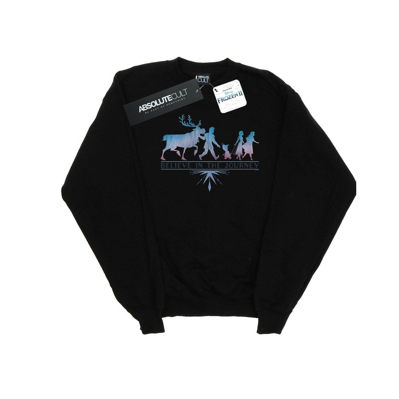 Image of Frozen 2 Believe In The Journey Silhouette Sweatshirt Unisex Schwarz 104