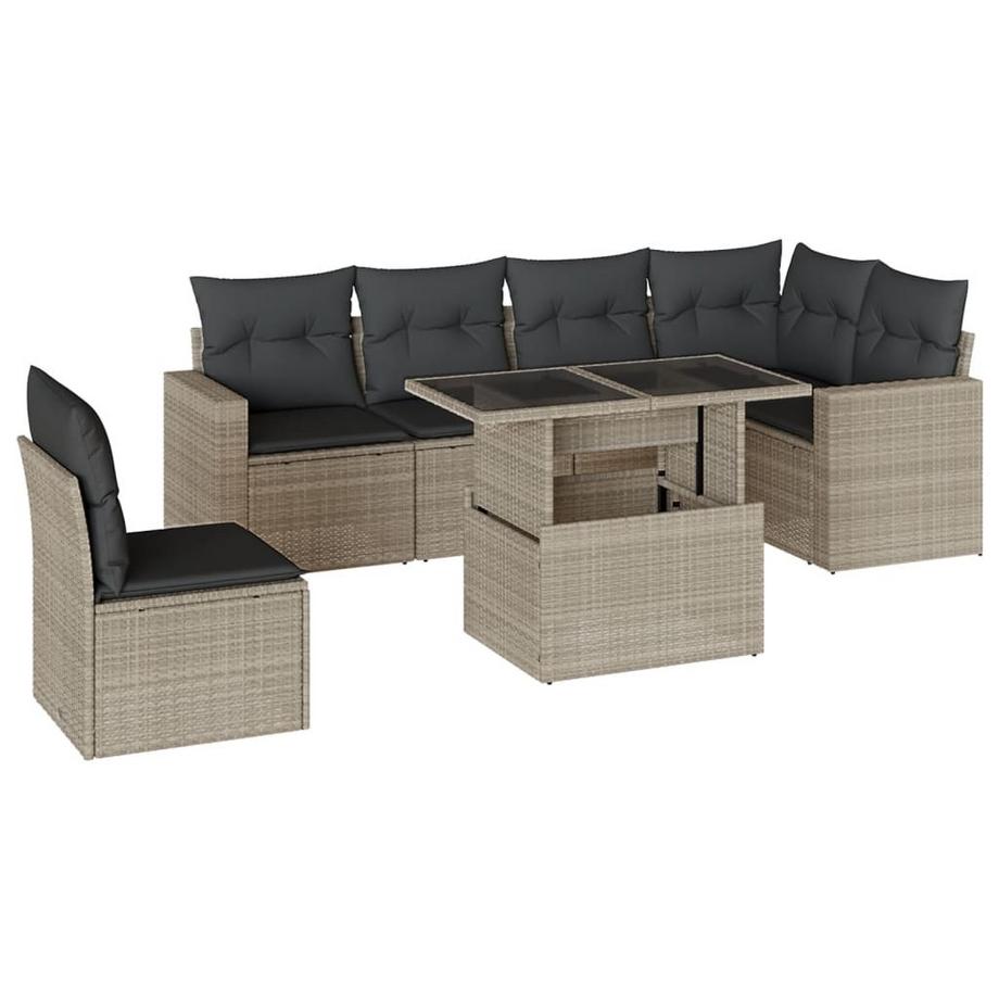 set divano da giardino Polirattan