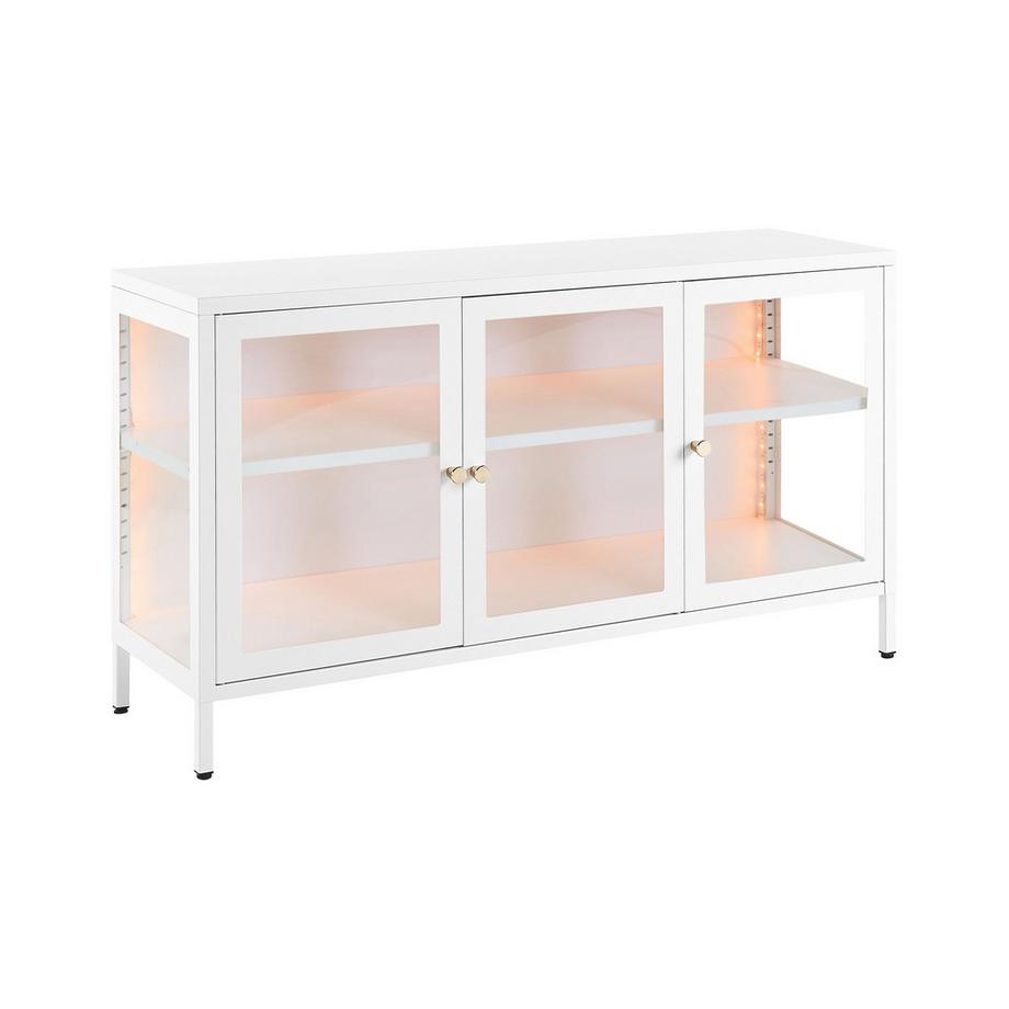 Buffet avec vitrine en verre en Acier  NEWPORT