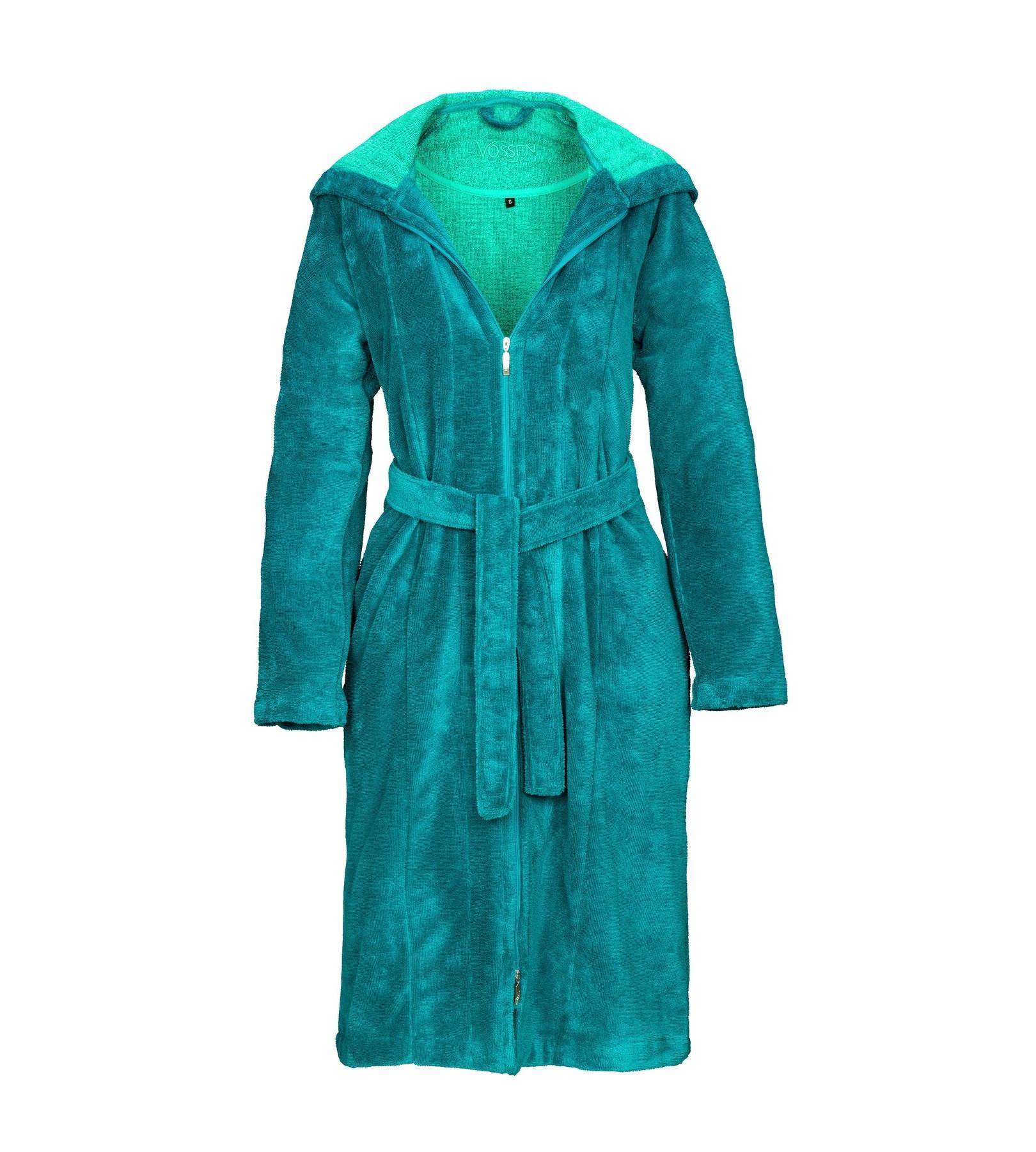 Image of Palermo Bademantel Damen Dunkelgrün S