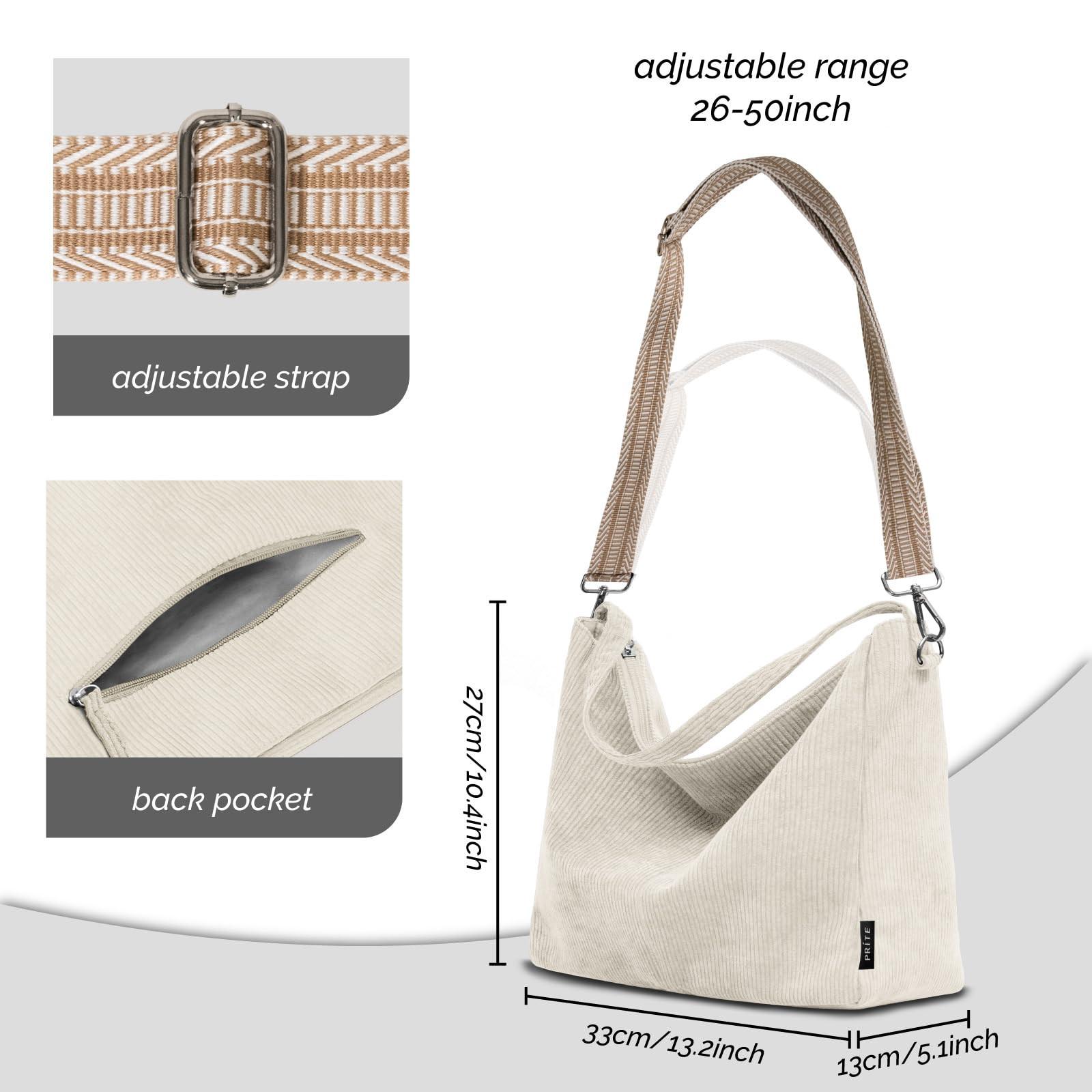 Only-bags.store  cord Tasche Umhängetasche mit Reißverschluss, Groß Shopper Tasche Tote Bag Handtasche 