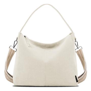 cord Tasche Umhängetasche mit Reißverschluss, Groß Shopper Tasche Tote Bag Handtasche