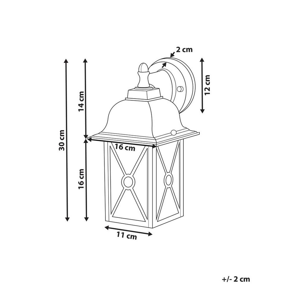 Beliani Aussenwandleuchte aus Eisen Klassisch FINDON  