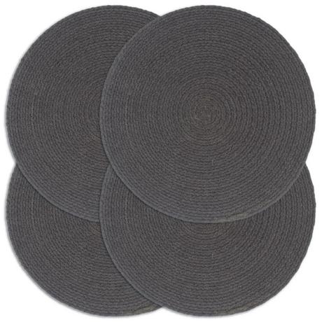 VidaXL Napperons  pcs rond coton coton  