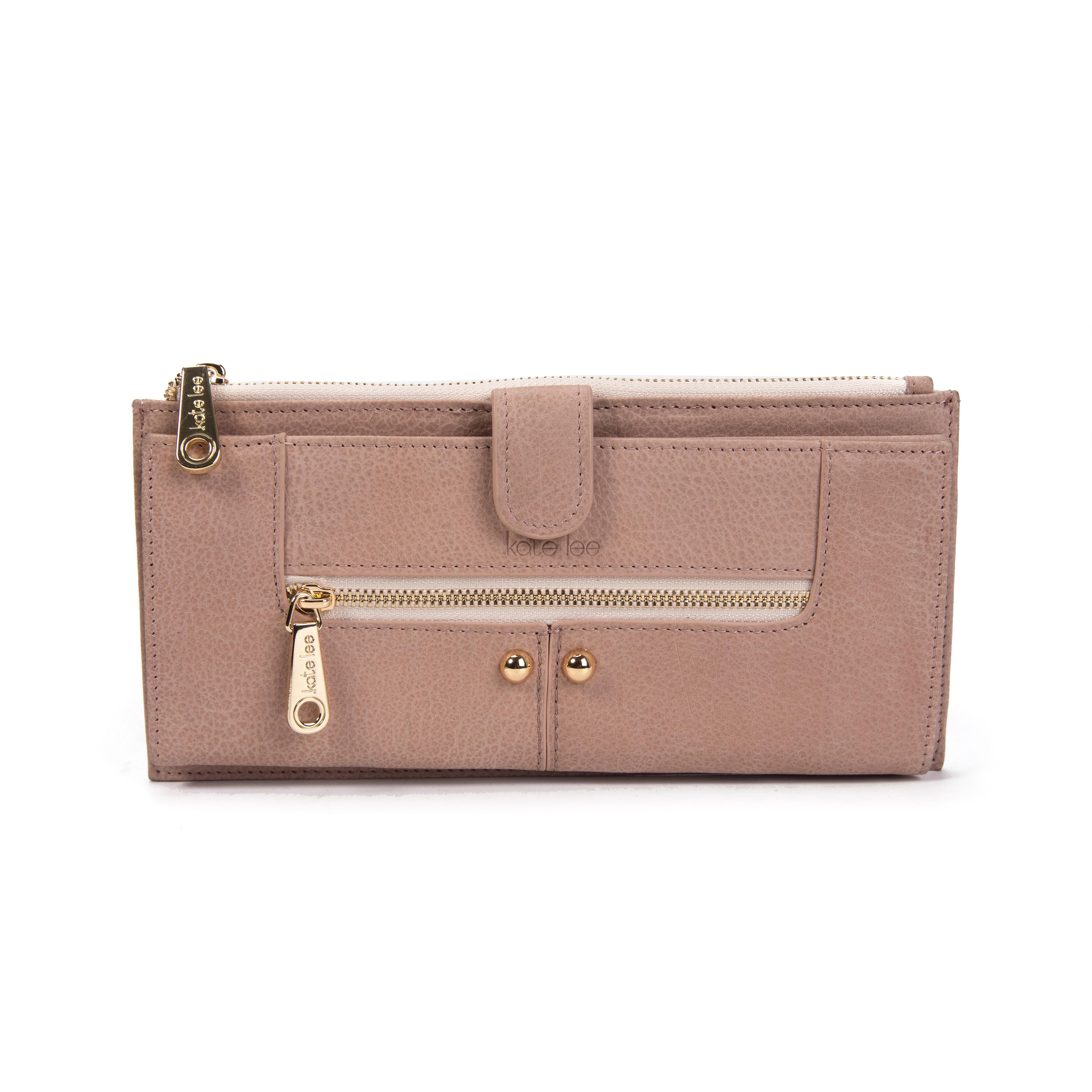 Image of Germaine Brieftasche Aus Genarbtem Upcycling-leder In Nude-farbe Damen Nude ONE SIZE