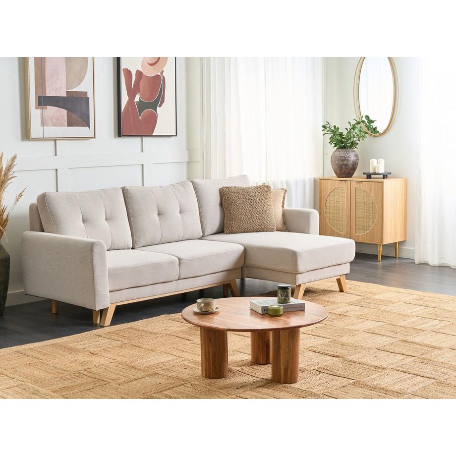 Beliani Ecksofa aus Stoff  SIRO  