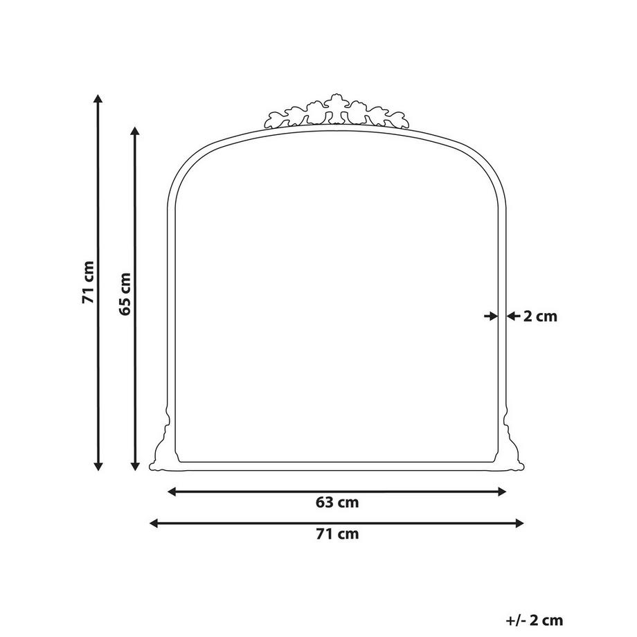 Beliani Miroir en Métal  LIVRY  