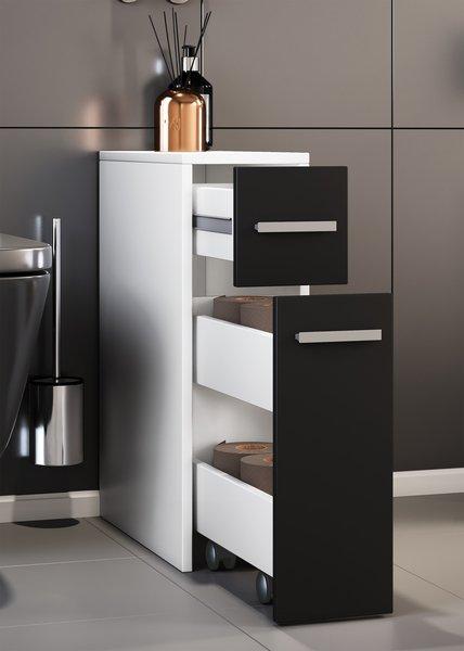 VCM Holz Midischrank | Nischenschrank | Maße: H. 61 x B. 20 x T. 45 cm | Raumteiler | 2 Schubladen - Zalo  