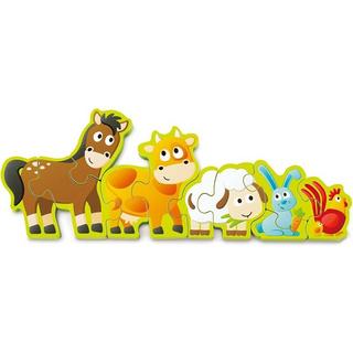 Hape  Puzzle Zahlen & Farmtiere (10Teile) 