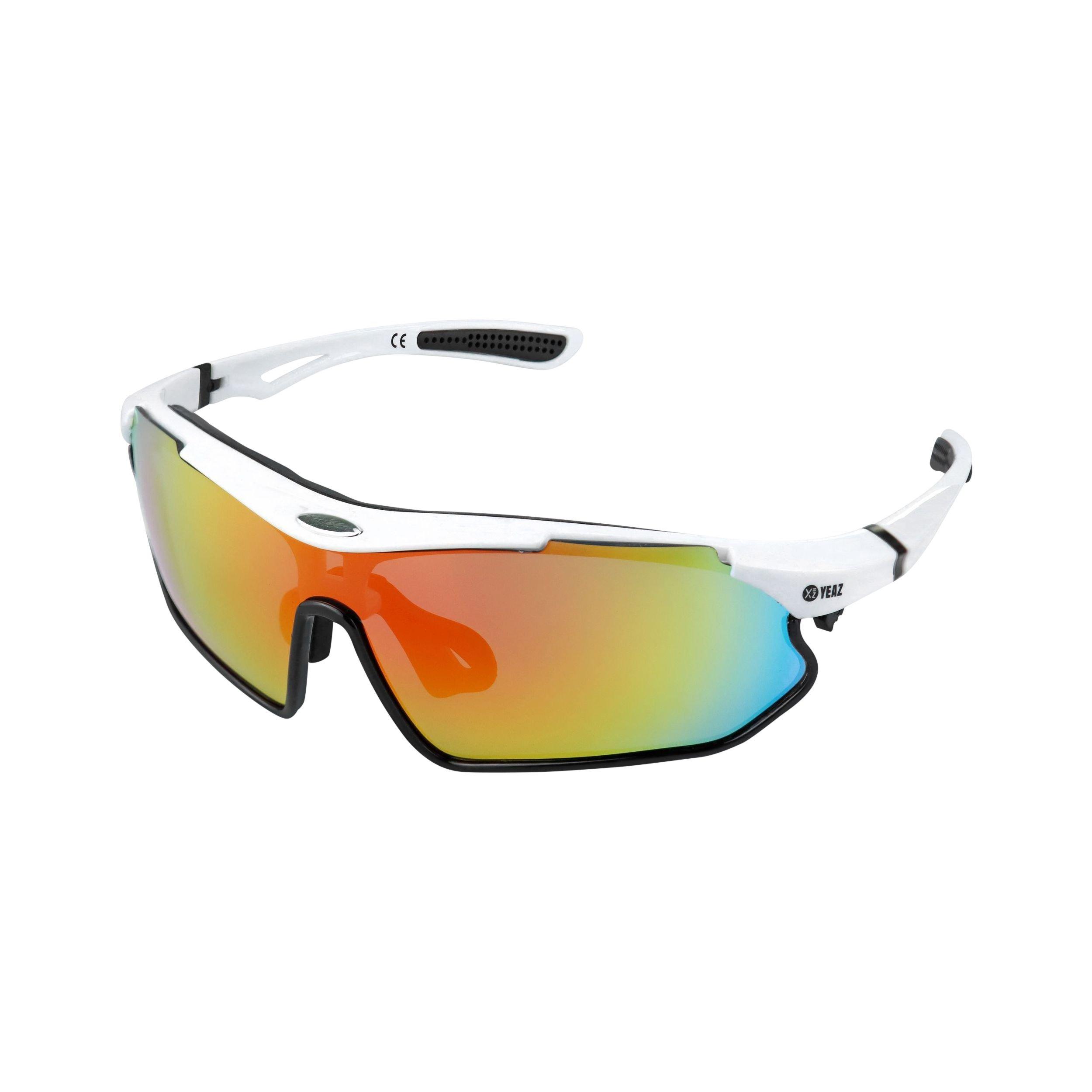 YEAZ  SUNRAY Sport-Sonnenbrille weiß/schwarz/rot 