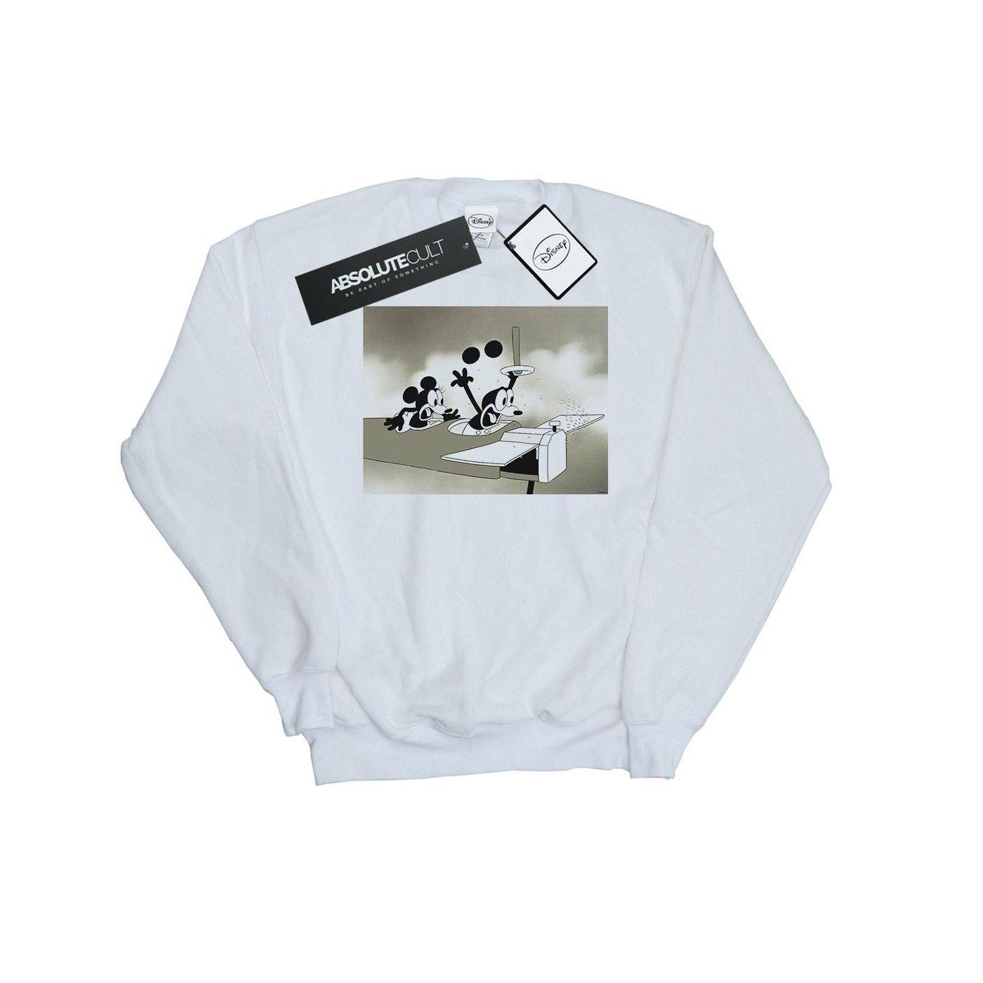 Image of Mickey Mouse Crazy Pilot Sweatshirt Damen Weiss L