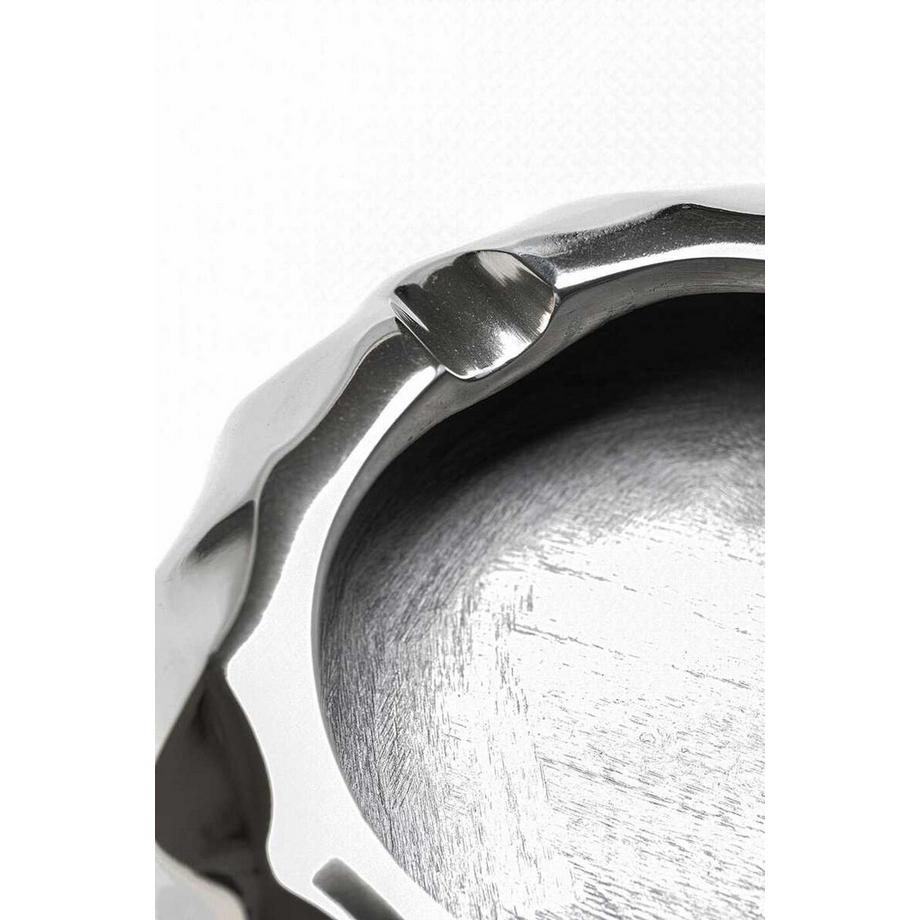 KARE Design Aschenbecher Avantgard silber rund 15  