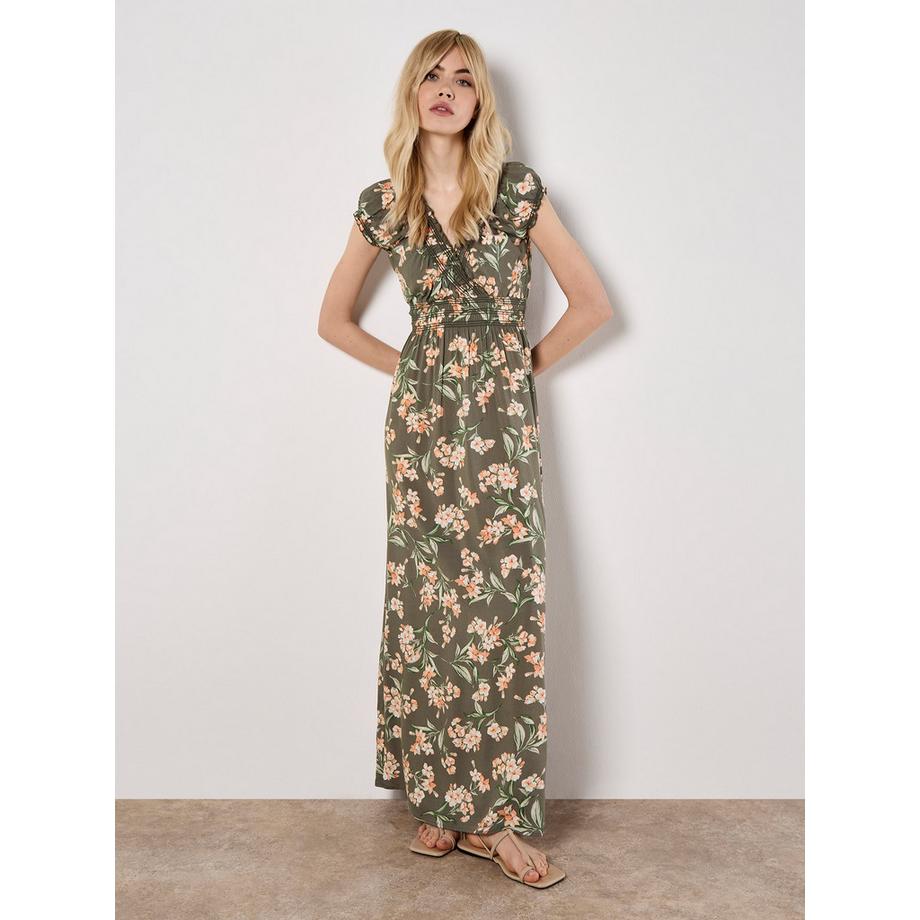 Jasmine Maxikleid mit Blumenmuster und Wickelausschnitt