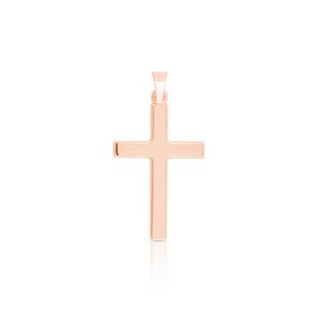Pendentif croix or rose 750, 31x16mm
