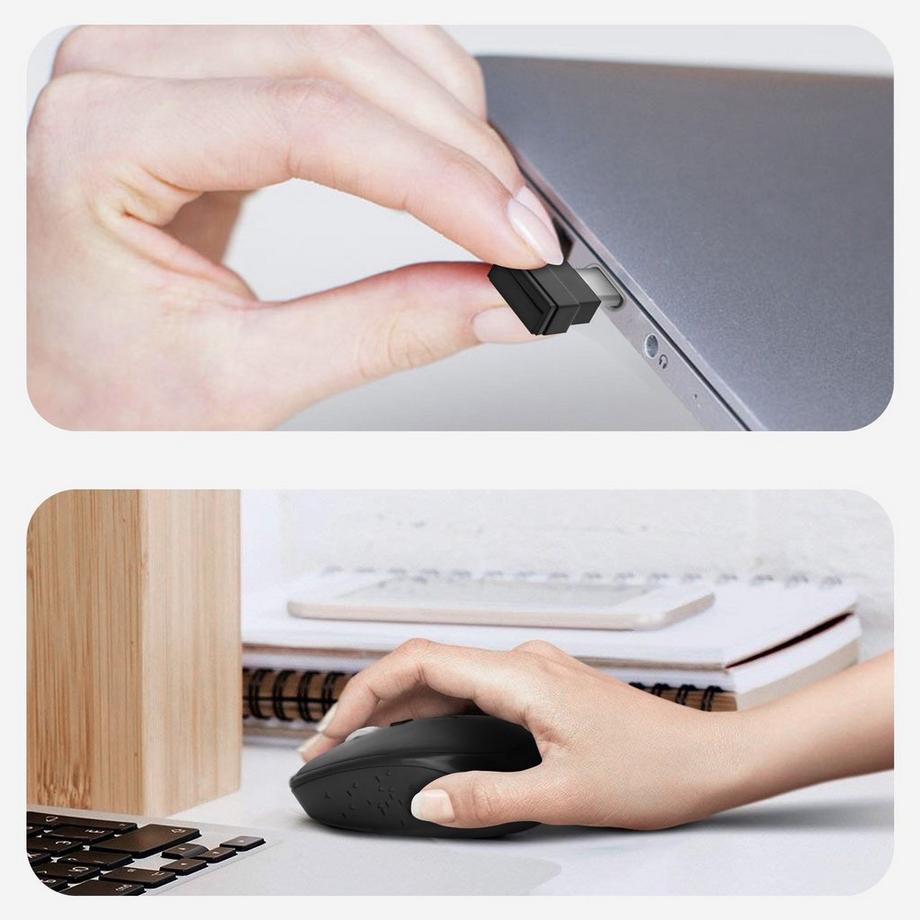 Akashi  Souris Sans Fil + Adaptateurs USB/USB-C 