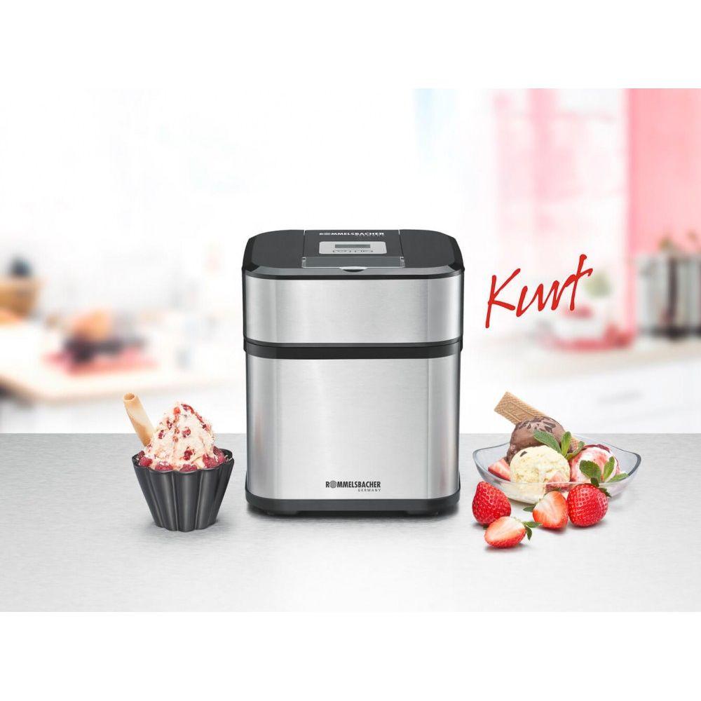 Rommelsbacher Rommelsbacher IM 12 macchina per gelato Gelatiera tradizionale 1,5 L Nero, Acciaio inox  
