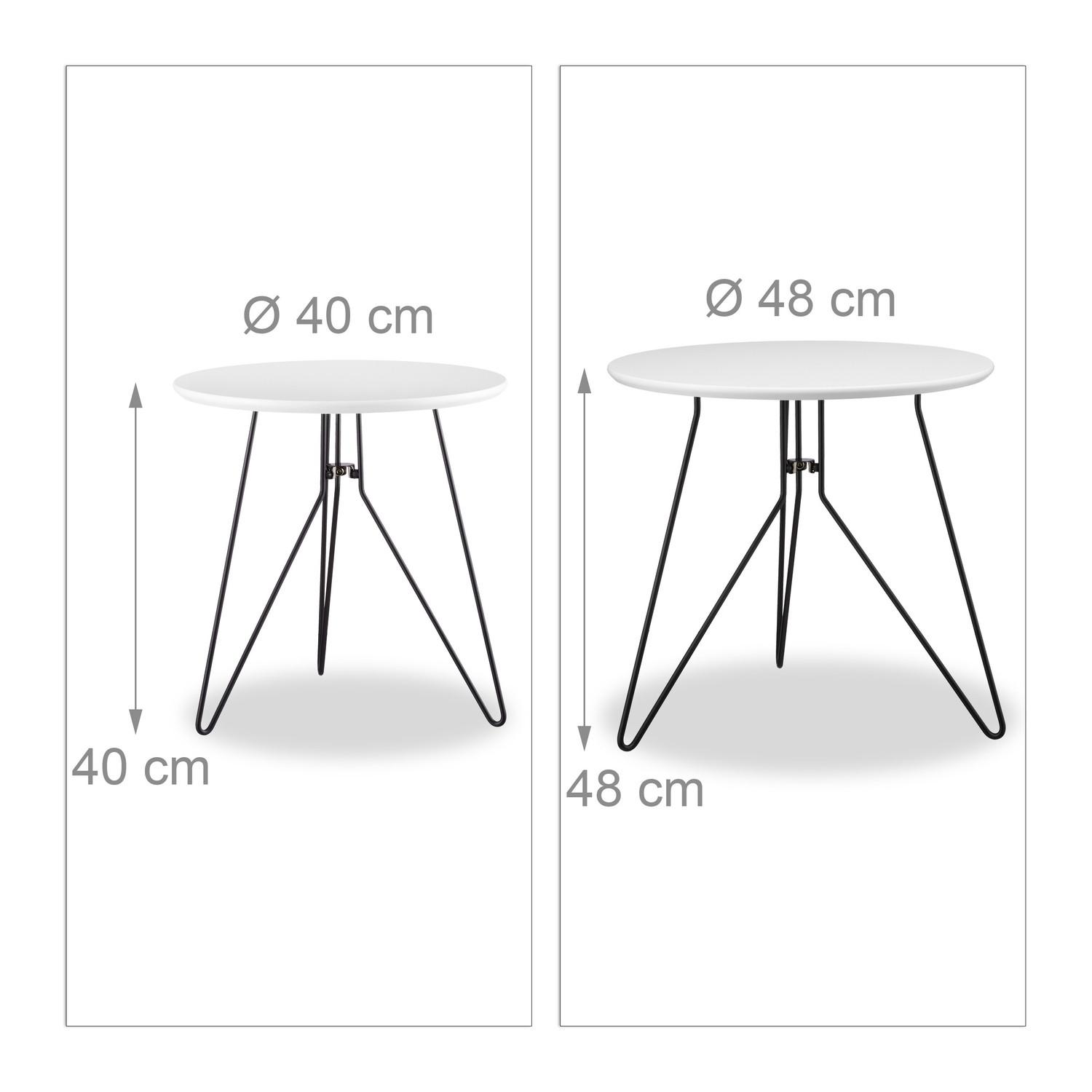 B2X Table d'appoint, 2 pcs, blanc  