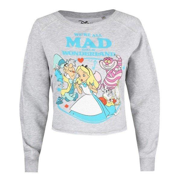 Image of Alice in Wonderland We're All Mad Kurzes Sweatshirt - M