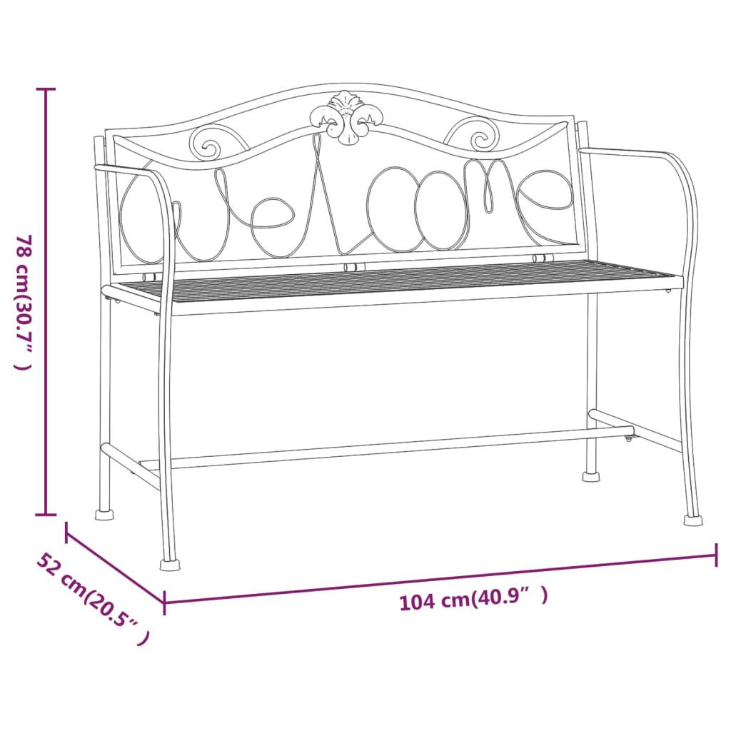 VidaXL Banc de jardin acier  