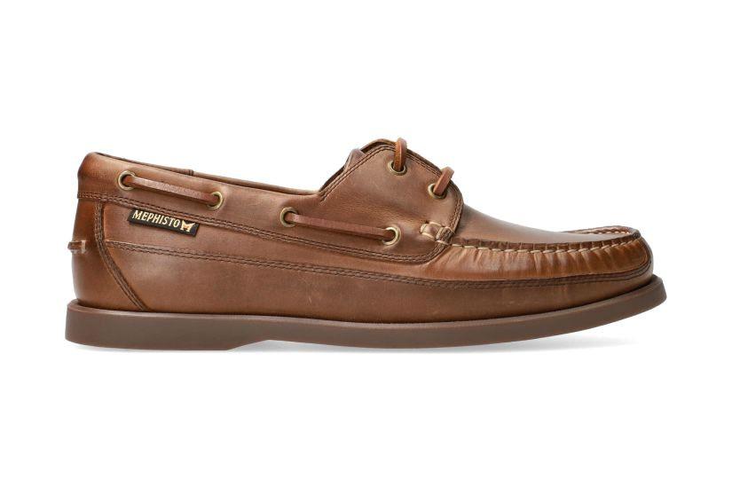 Image of Boating - Leder Schnürschuh Herren Braun 38.5