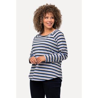 Ulla Popken  Shirt, Ringel, A-Linie, Rundhals, Langarm 