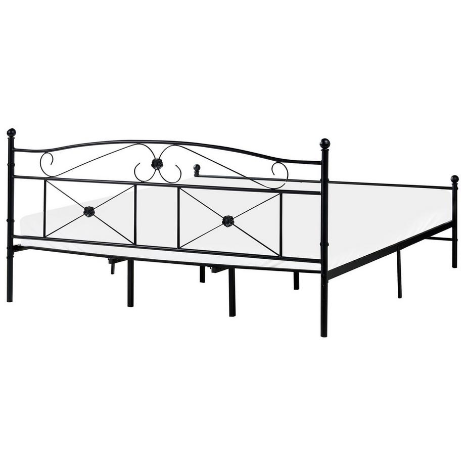 Beliani Lit avec sommier en Acier Traditionnel RODEZ  