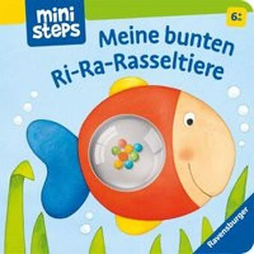 Ravensburger - Meine bunten Ri-Ra-Rasseltiere Rasselbuch für Kinder ab 6 Monaten, Baby-Buch, Spielbuch, Milk, Ina; Neubacher-Fesser, Monika (Illustrationen)