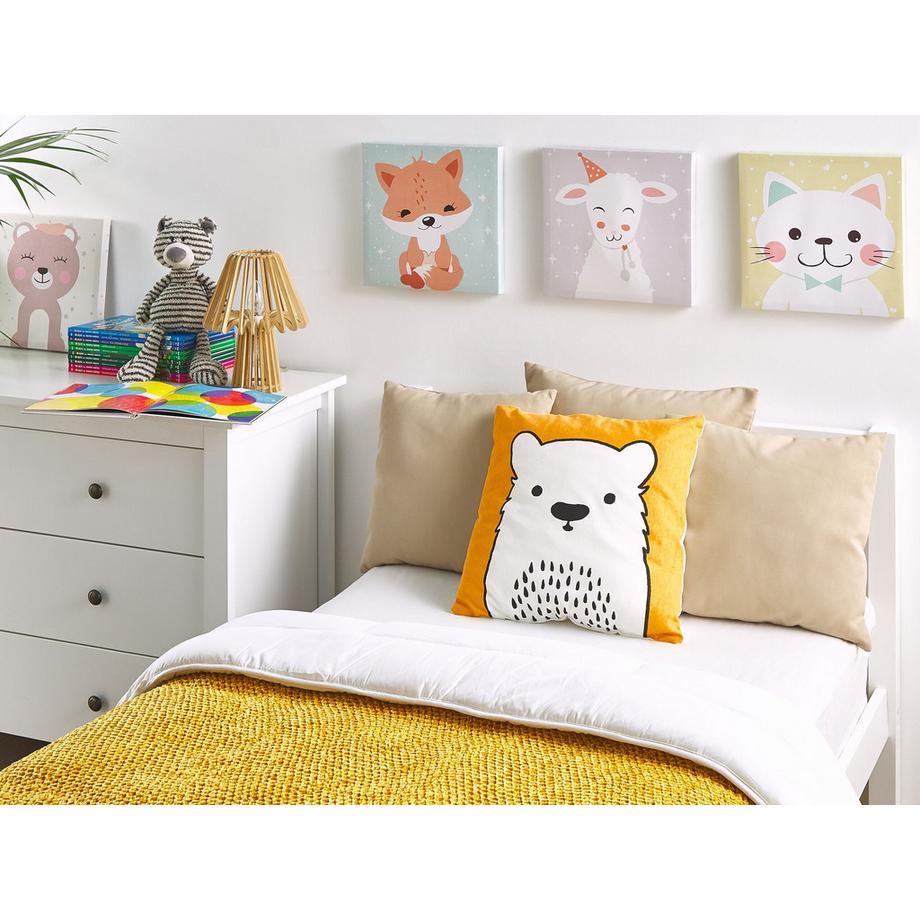 Beliani Dekokissen 2er Set aus Baumwolle Modern WARANASI  