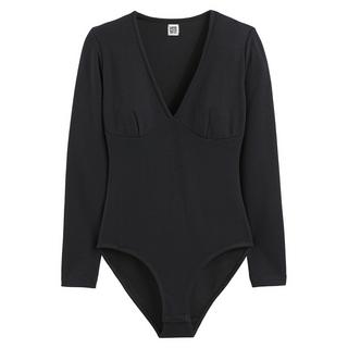 La Redoute Collections  Langärmeliger Body mit V-Ausschnitt 