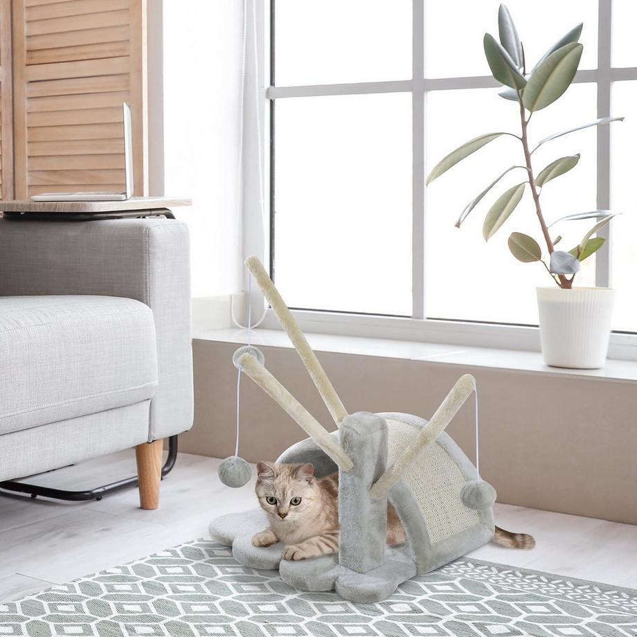 Northio  Kratzbaum Stabiler Katzenkratzbaum Mit Sisal, Kletterbaum Für Katzen, Hellgrau 