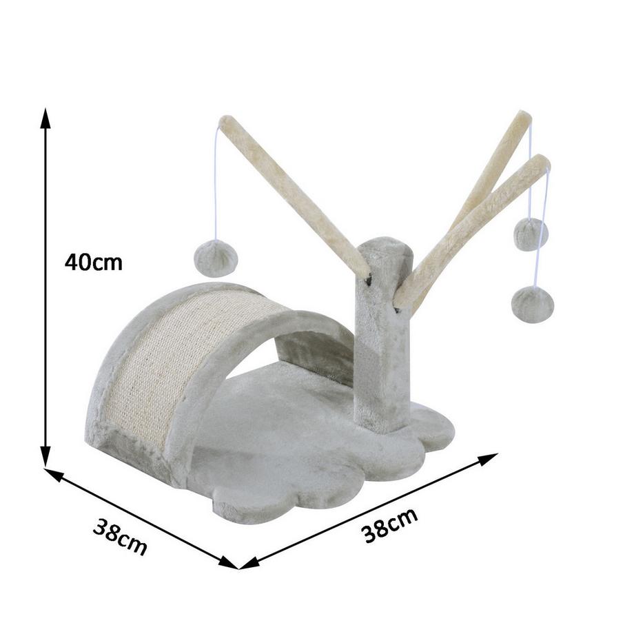Northio  Kratzbaum Stabiler Katzenkratzbaum Mit Sisal, Kletterbaum Für Katzen, Hellgrau 
