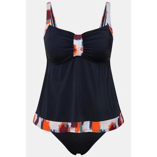 Ulla Popken  Tankini à bonnets souples, bretelles ajustables et motif taches 