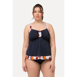 Ulla Popken  Tankini con fantasia, coppe morbide e spalline regolabili 