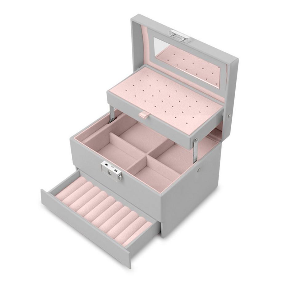 B2X  Boîte à bijoux de luxe MS-704 Massido - Gris 