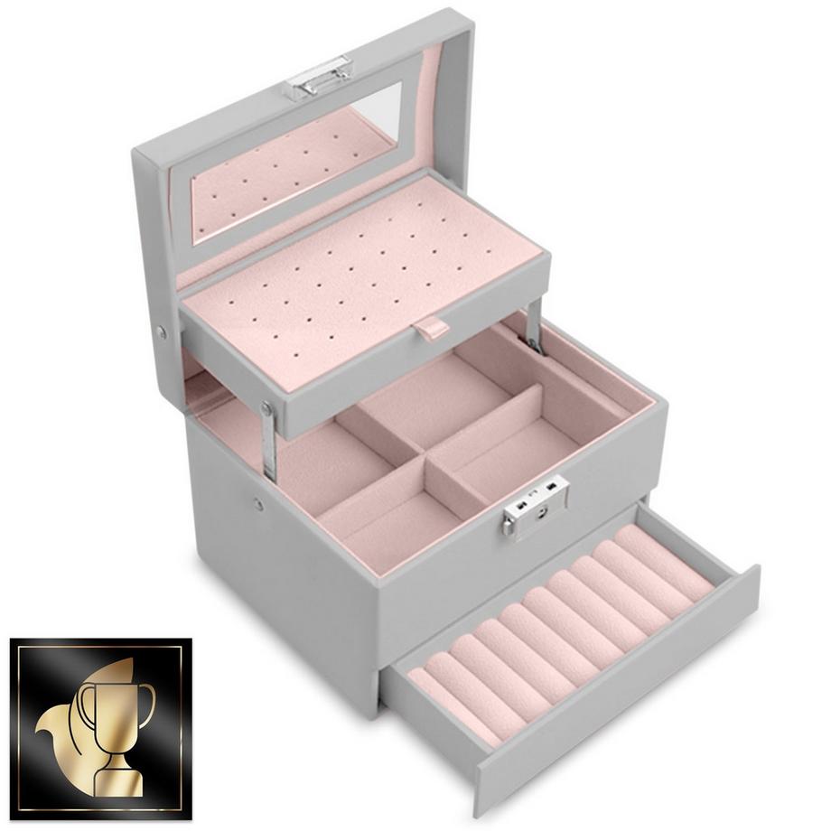 B2X  Boîte à bijoux de luxe MS-704 Massido - Gris 