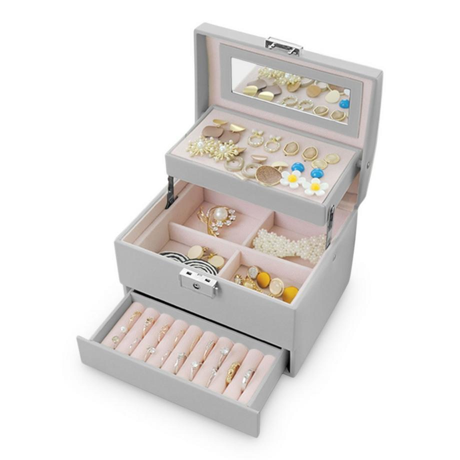 B2X  Boîte à bijoux de luxe MS-704 Massido - Gris 