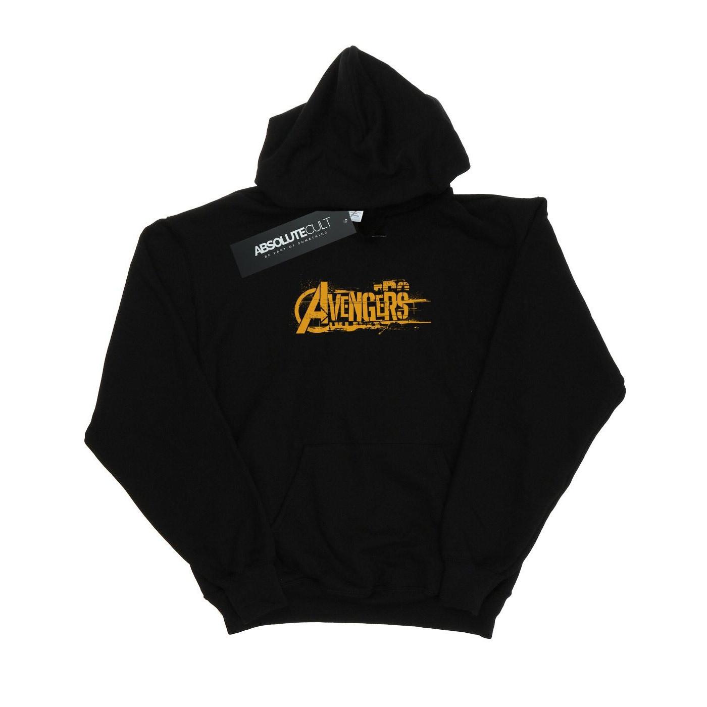 Image of Avengers Infinity War Orange Logo Kapuzenpullover Mädchen Schwarz 152-158