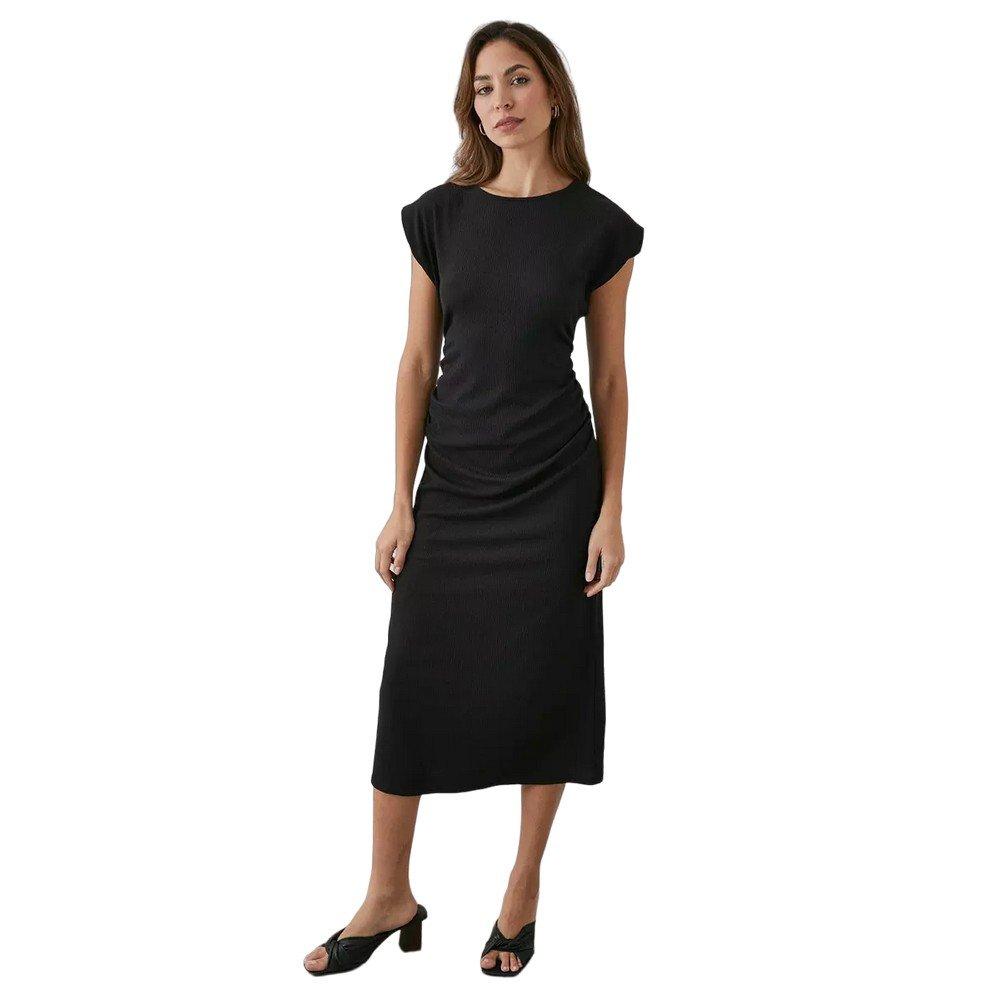 Image of Midikleid Geraffte Seite Damen Schwarz 36