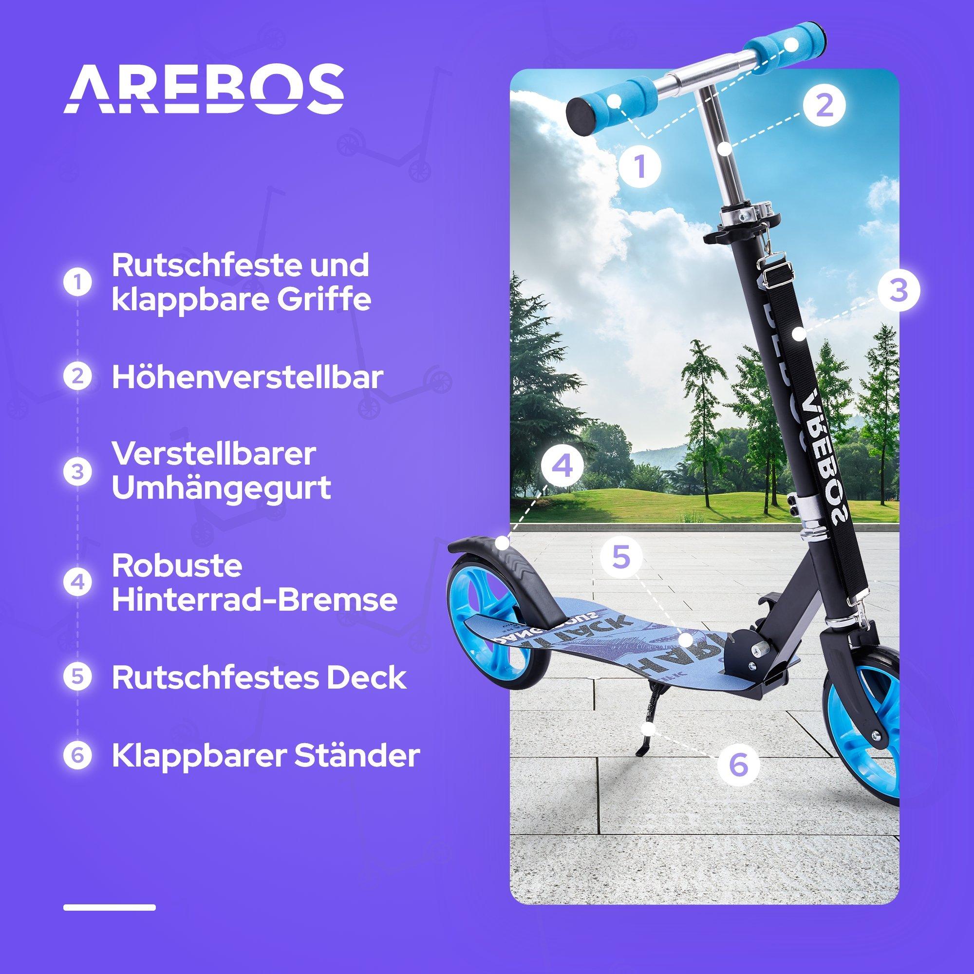 Arebos  Monopattino bambini e adult Kick Scooter City Scooter 