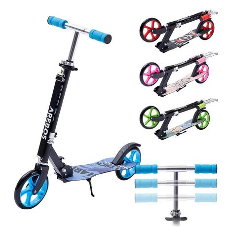 Trottinette Pliable Adulte Avec Frein à Main – Cadre Alu, Charge 100 Kg, Hauteur Réglable, Roues PU 20 Cm