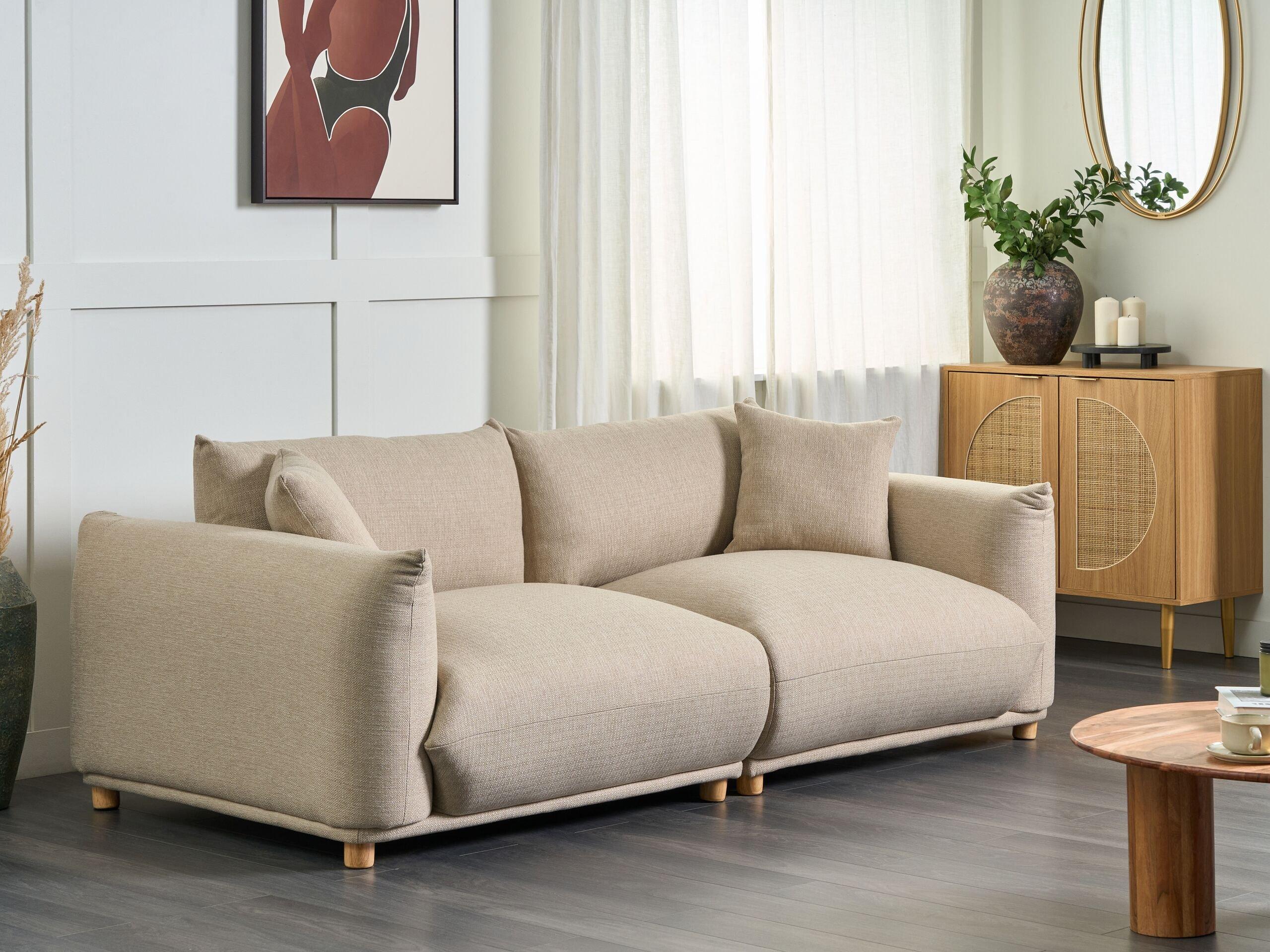 Beliani 3 Sitzer Sofa aus Polyester Modern LUVOS  