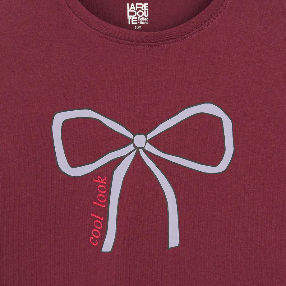 La Redoute Collections  T-shirt manches longues imprimé noeud 