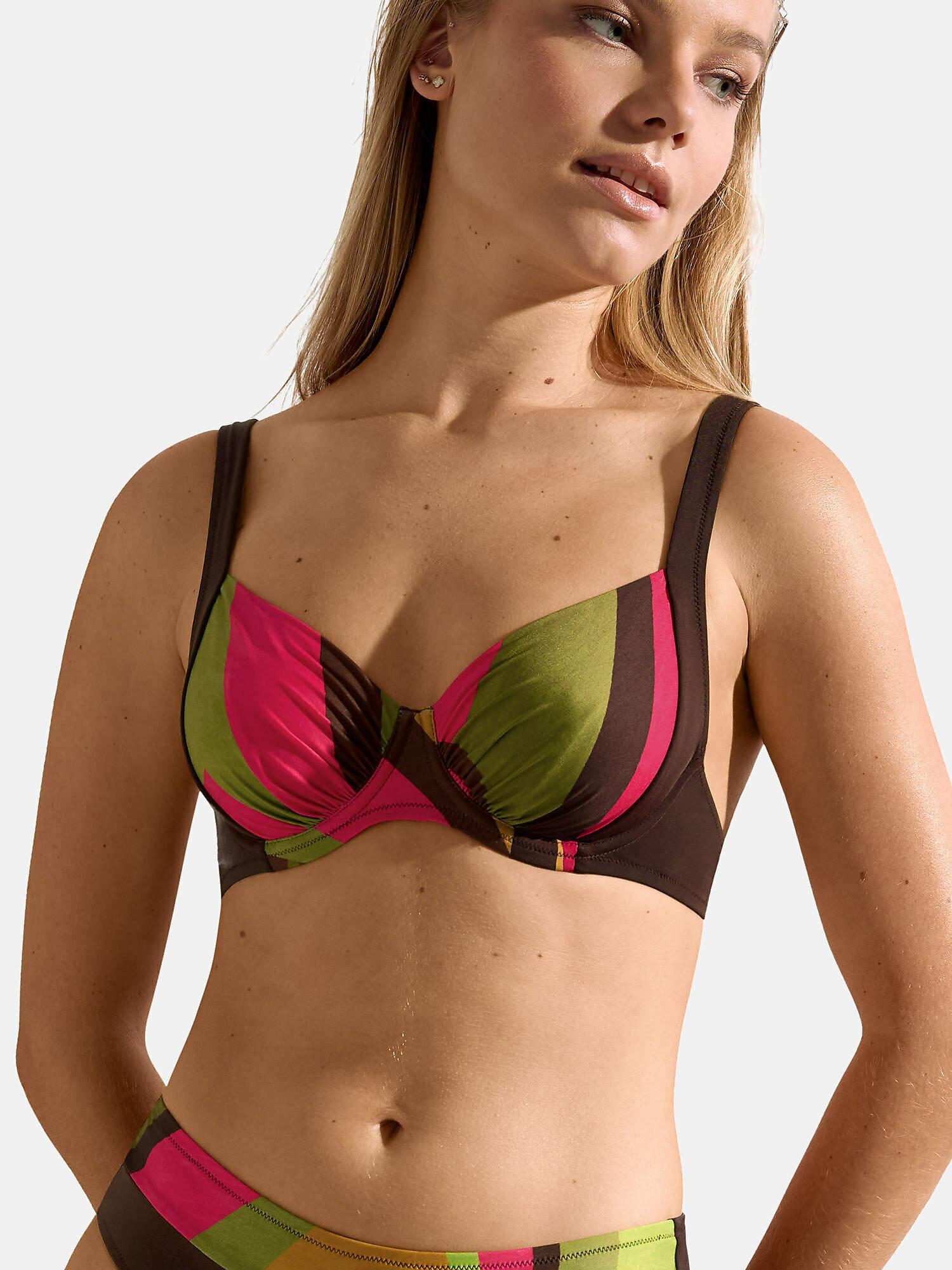 Image of Armaturiertes Badeanzugoberteil Viviero Damen Braun F/44